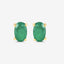 0.38 Carat Genuine Zambian Emerald 10K Yellow Gold Earrings
