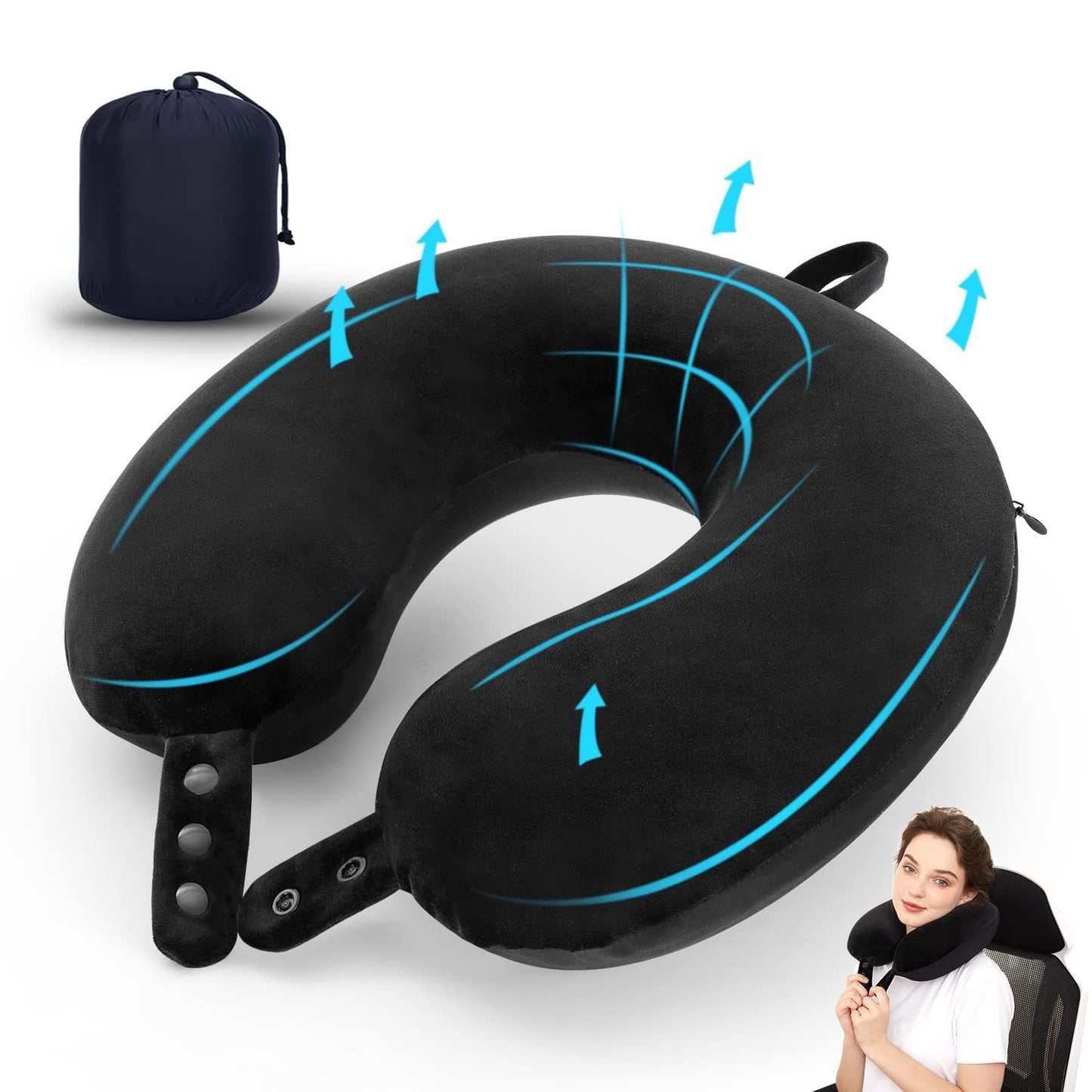 U Shaped Memory Foam Travel Neck Pillow