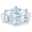 3.57 Carat Genuine Blue Topaz .925 Sterling Silver Engagement Ring
