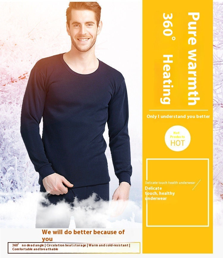 Men's Fleece-Lined Thermal Long Johns - Top & Bottom Set