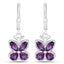 Pendientes de Amatista Genuina de 2.12 Quilates en Plata Esterlina .925