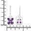 Pendientes de Amatista Genuina de 2.12 Quilates en Plata Esterlina .925