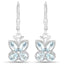 1.76 Carat Genuine Aquamarine Sterling Silver Earrings
