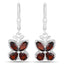Boucles d'oreilles en argent sterling .925 avec grenat véritable de 2,60 carats