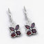 Boucles d'oreilles en argent sterling .925 avec grenat véritable de 2,60 carats
