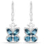 Pendientes de plata esterlina con topacio azul de Londres de 2.32 quilates