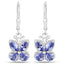 2.08 Carat Genuine Tanzanite Sterling Silver Earrings