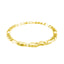 Bracelet Figaro Solide en Or Jaune 14k de 6,0 mm