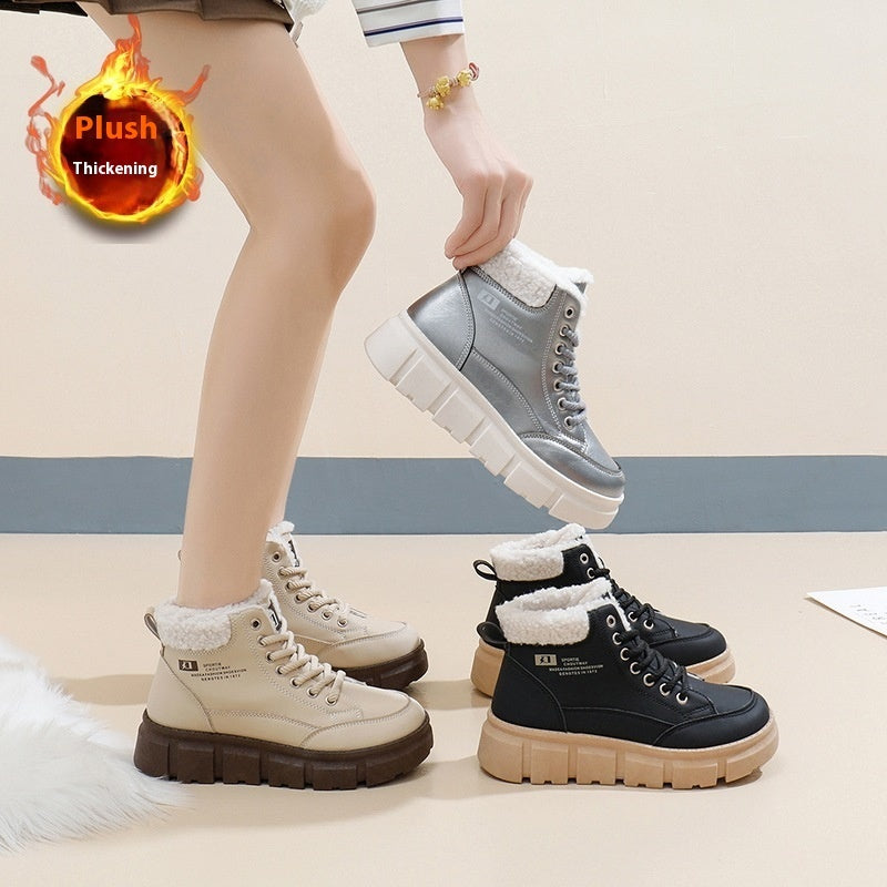 Botas de Nieve Estilosas que Aumentan la Altura para Mujeres