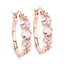 Boucles d'oreilles en argent sterling avec morganite et diamants de 1,63 carat