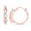 Boucles d'oreilles en argent sterling avec morganite et diamants de 1,63 carat