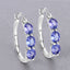 Boucles d'oreilles en tanzanite et diamants blancs de 1,99 carat
