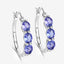 Boucles d'oreilles en tanzanite et diamants blancs de 1,99 carat