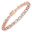 8.95 Carat Genuine Morganite and White Diamond Bracelet in 14K Rose Gold