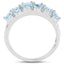1.68 Carat Genuine Swiss Blue Topaz Sterling Silver Ring