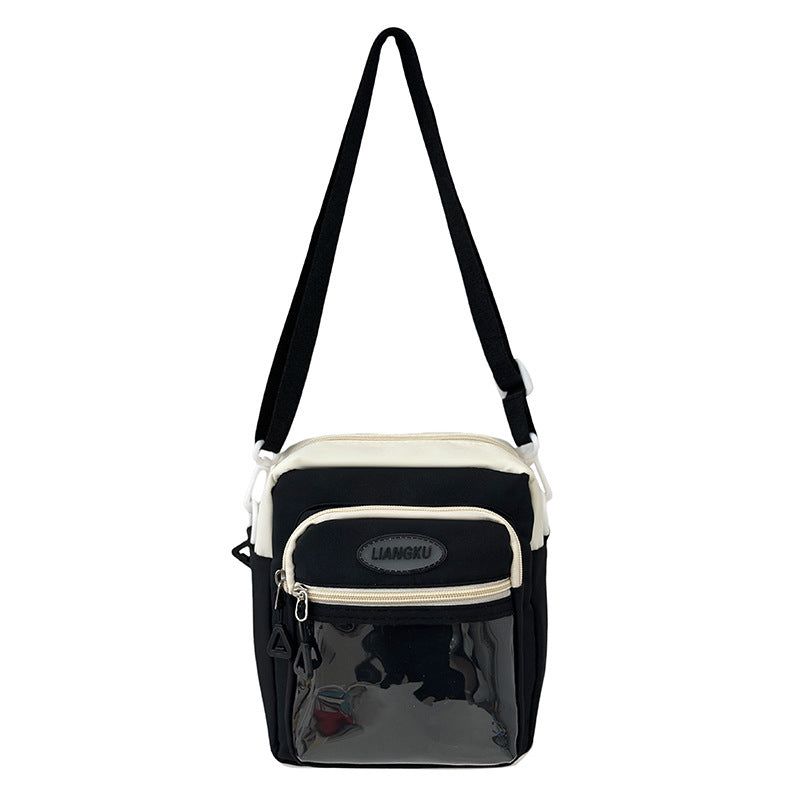 Stylish Contrast Color Crossbody Bag for Students