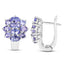 3.48 Carat Genuine Tanzanite Sterling Silver Earrings