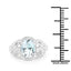 1.50 Carat Genuine Aquamarine Sterling Silver Engagement Ring