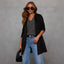 Elegant Women's Solid-Color Coat with Pockets