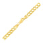Bracelet en or jaune 14k solide à maillons de 5,7 mm