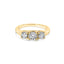 Anillo de Ilusión de Tres Piedras en Oro Amarillo de 10K 1/2 Cttw - Talla 7