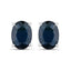 Boucles d'oreilles en saphir bleu véritable de 1,90 carat en or blanc 10K