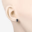 Boucles d'oreilles en saphir bleu véritable de 1,90 carat en or blanc 10K