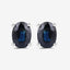 Boucles d'oreilles en saphir bleu véritable de 1,90 carat en or blanc 10K