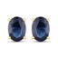 1.90 Carat Genuine Blue Sapphire 10K Yellow Gold Earrings