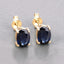 1.90 Carat Genuine Blue Sapphire 10K Yellow Gold Earrings