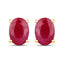 1.70 Carat Genuine Ruby 10K Yellow Gold Earrings
