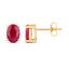 1.70 Carat Genuine Ruby 10K Yellow Gold Earrings