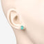 Boucles d'oreilles en or blanc 10K avec émeraudes zambiennes de 1,44 carat