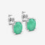 Boucles d'oreilles en or blanc 10K avec émeraudes zambiennes de 1,44 carat