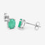 Boucles d'oreilles en or blanc 10K avec émeraudes zambiennes de 1,44 carat