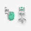 Boucles d'oreilles en or blanc 10K avec émeraudes zambiennes de 1,44 carat