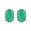 1.44 Carat Genuine Zambian Emerald 10K Yellow Gold Earrings