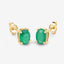 1.44 Carat Genuine Zambian Emerald 10K Yellow Gold Earrings