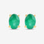 1.44 Carat Genuine Zambian Emerald 10K Yellow Gold Earrings