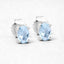 Boucles d'oreilles en argent sterling avec aquamarine véritable de 0,72 carat