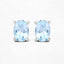 Boucles d'oreilles en argent sterling avec aquamarine véritable de 0,72 carat