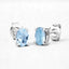 Boucles d'oreilles en argent sterling avec aquamarine véritable de 0,72 carat