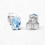 Boucles d'oreilles en argent sterling avec aquamarine véritable de 0,72 carat