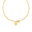 Collar de Toggle de Oro Amarillo de 14k con Charm de Corazón