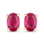 1.04 Carat Genuine Ruby 10K Yellow Gold Earrings