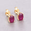 1.04 Carat Genuine Ruby 10K Yellow Gold Earrings