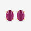 1.04 Carat Genuine Ruby 10K Yellow Gold Earrings