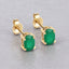 Boucles d'oreilles en or jaune 10K avec émeraude zambienne véritable de 0,88 carat