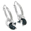 Boucles d'oreilles en argent sterling .925 avec diamants bleus et blancs élégants