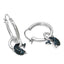 Boucles d'oreilles en argent sterling .925 avec diamants bleus et blancs élégants